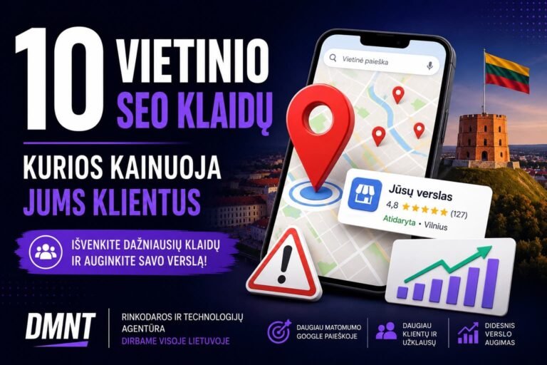 10 vietinio SEO klaidų, kurios kainuoja jums klientų