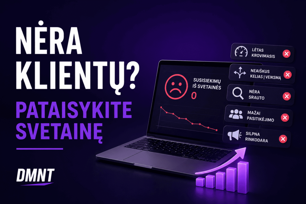 Kodėl svetainė negeneruoja klientų ir kaip pritraukti daugiau užklausų