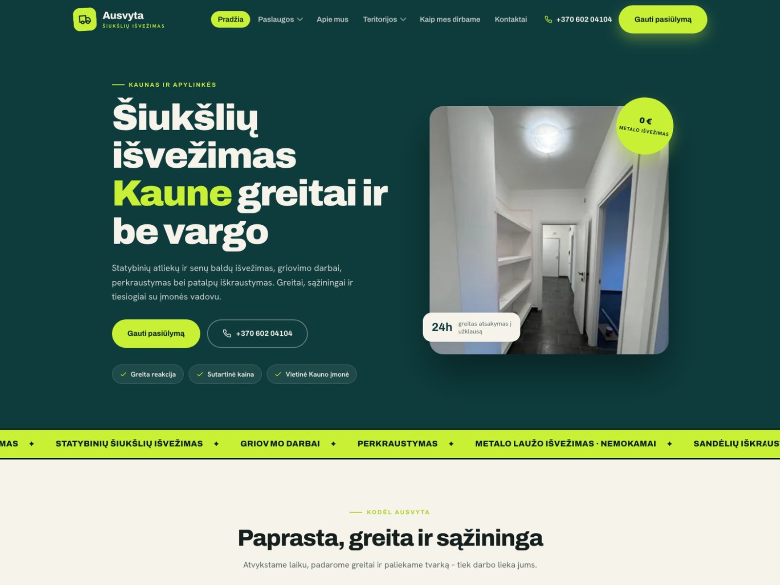 Šiukšlių išvežimas Kaune