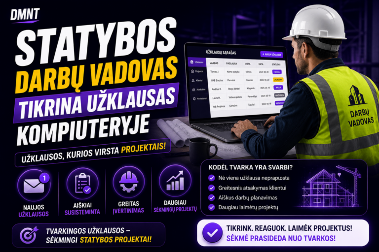 Kaip gauti daugiau klientų statybų ir renovacijos verslui internete 2026 metais?
