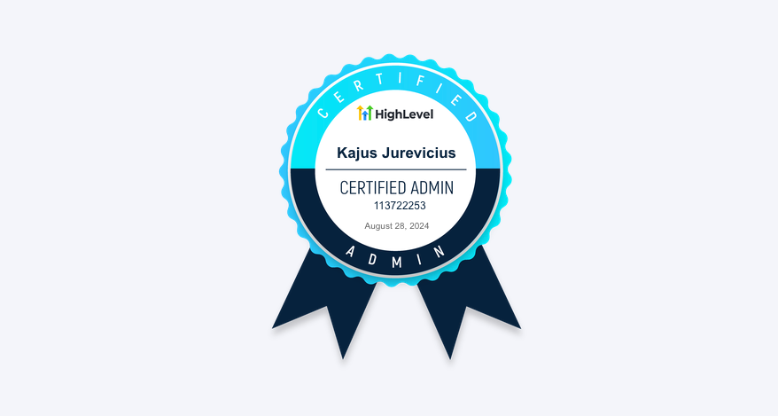 „HighLevel“ sertifikuotas administratorius — HighLevel