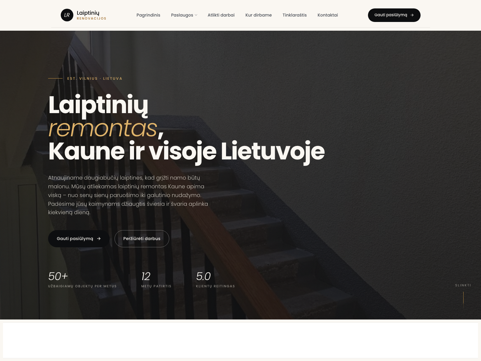 Laiptinių renovacijos svetainė – laiptinių remontas ir atnaujinimas