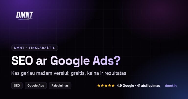 SEO ar Google Ads: kas geriau mažam verslui?