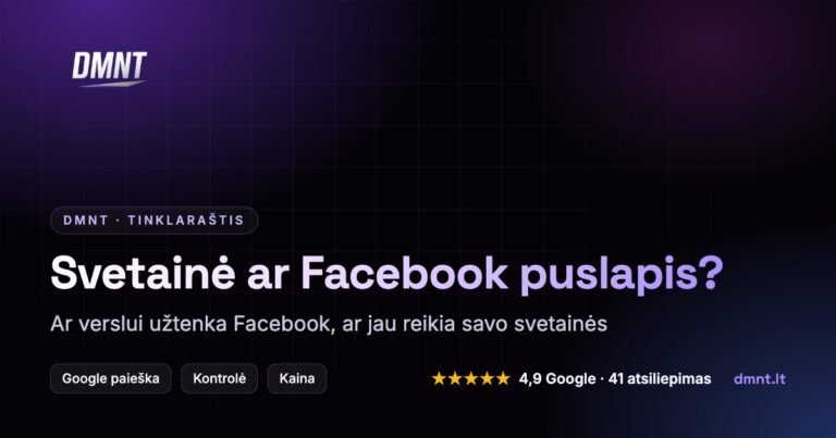 Svetainė ar tik Facebook puslapis: ar verslui užtenka Facebook?