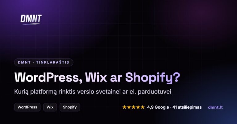 WordPress, Wix ar Shopify: ką rinktis verslo svetainei?