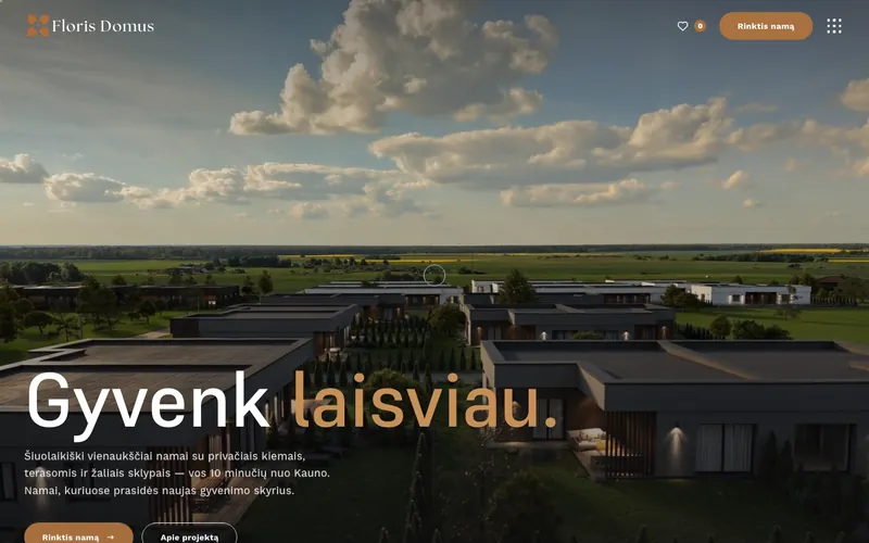 Floris Domus namų kvartalo svetainė