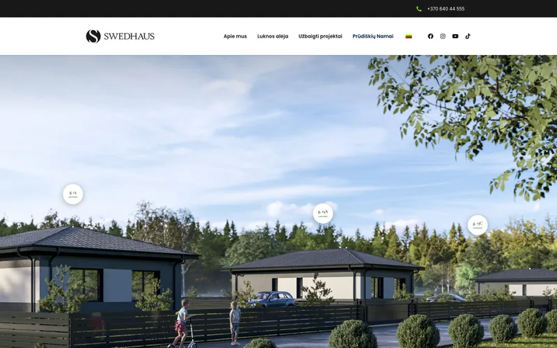 Swedhaus Prūdiškių namų projekto puslapis
